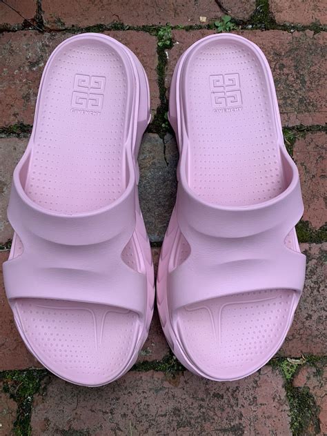 givenchy candy pink slides|givenchy marshmallow slide wedge sandals.